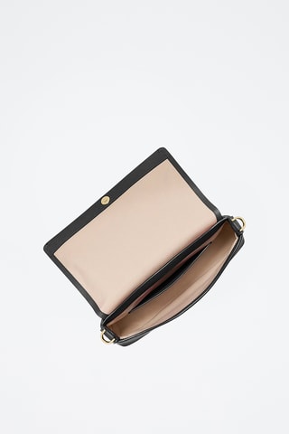Sac bandoulière en cuir - Noir