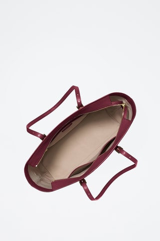 Leren Trendy Handtas - Bordeauxrood