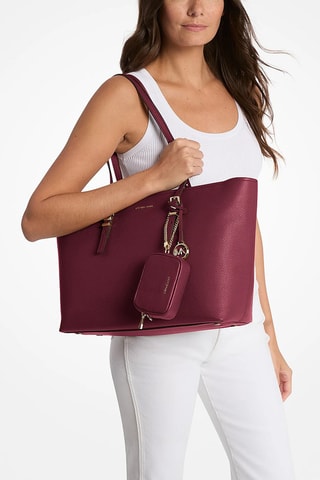 Leren Trendy Handtas - Bordeauxrood