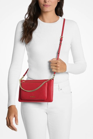 Sac bandoulière en cuir - Rouge