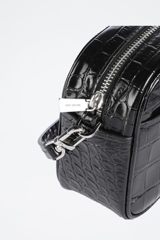 Sac bandoulière en cuir - Noir