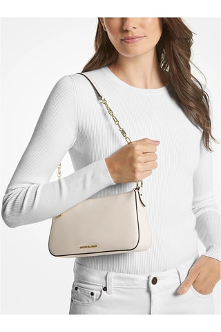 Leren Trendy Handtas - Beige