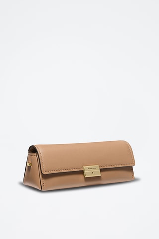 Sac porté épaule en cuir - Beige