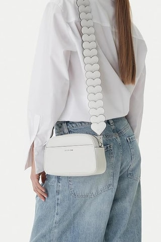 Sac bandoulière en cuir - Blanc