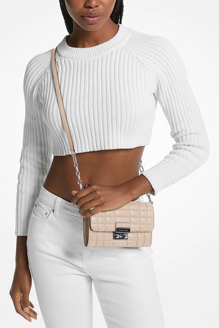 Sac bandoulière en cuir - Beige