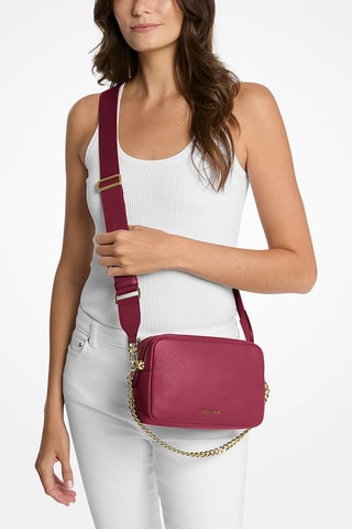 Sac bandoulière en cuir - Bordeaux