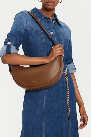 Leren Trendy Handtas - Bruin