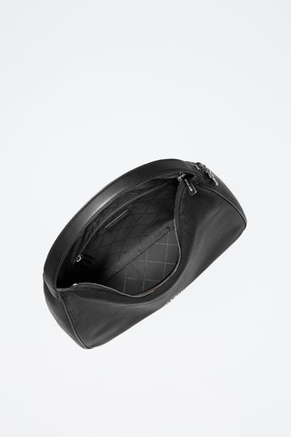 Sac porté épaule en cuir - Noir
