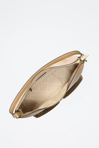 Sac porté épaule en cuir - Beige