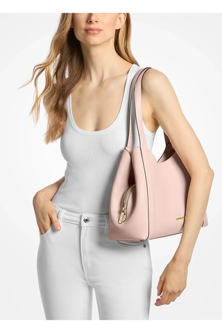 Sac porté épaule en cuir - Rose