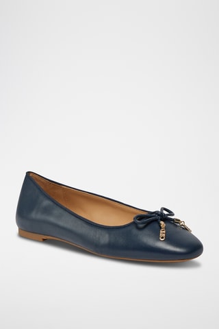 Ballerines en cuir - Bleu marine