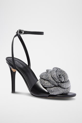 Leren Sandalen met Hak - Zwart