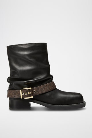 Bottines en cuir - Noir