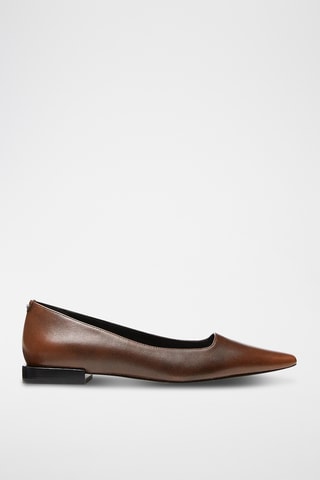 Leren Ballerina’s - Bruin