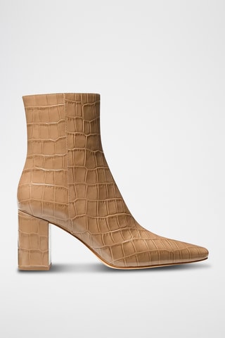 Bottines en cuir - Beige
