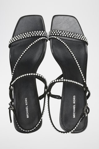 Sandales à talons en cuir - Noir