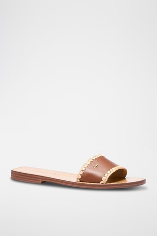Mules en cuir - Marron
