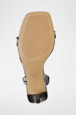 Sandales à talons en cuir - Gris