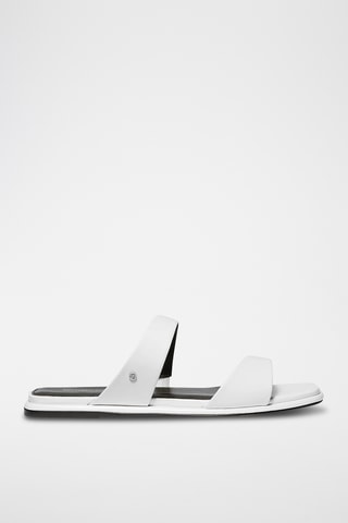 Mules en cuir - Blanc
