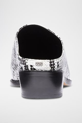 Mules à talons en cuir - Blanc