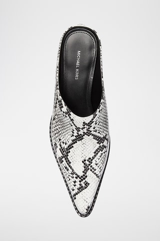 Mules à talons en cuir - Blanc