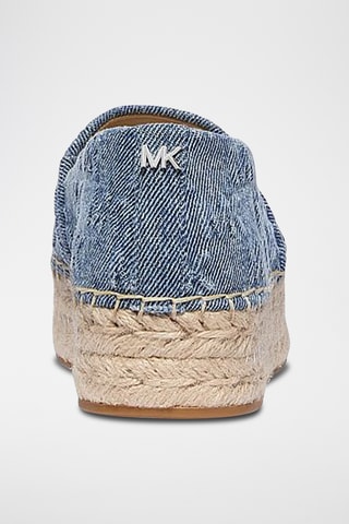 Espadrilles plateformes en jean - Bleu