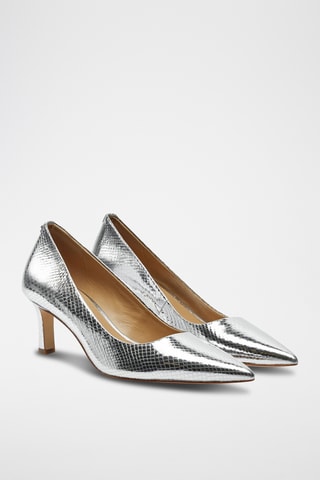 Escarpins en cuir - Argenté