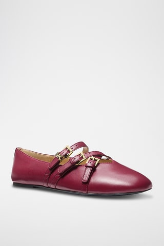 Ballerines en cuir - Bordeaux