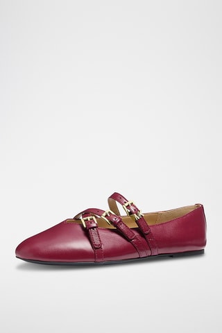 Ballerines en cuir - Bordeaux