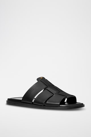 Mules en cuir - Noir
