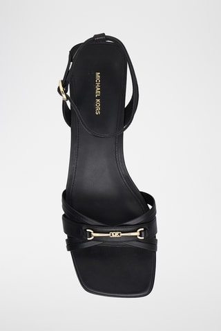 Sandales à talons en cuir - Noir