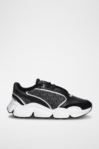 Leren Platform Sneakers - Zwart