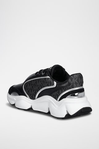 Leren Platform Sneakers - Zwart