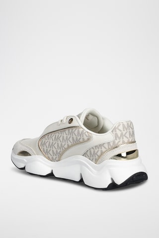 Baskets plateformes en cuir - Beige