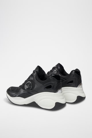 Leren Wedge Sneakers - Zwart
