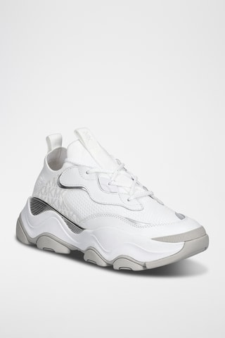 Baskets plateformes en cuir - Blanc