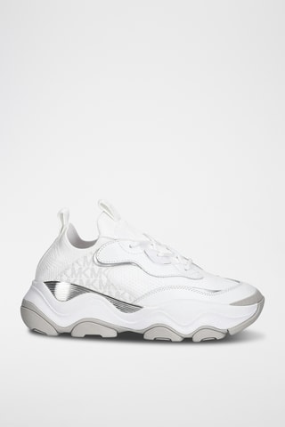 Baskets plateformes en cuir - Blanc