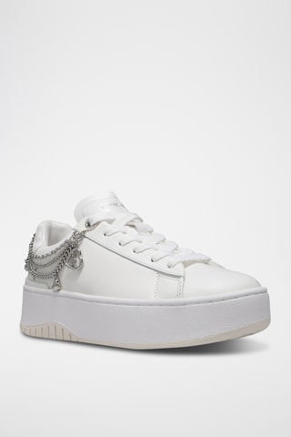 Baskets plateformes en cuir - Blanc