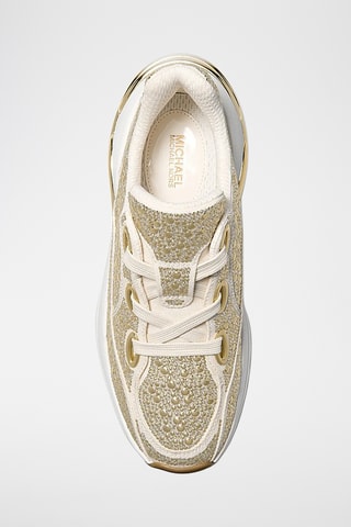 Linnen Wedge Sneakers - Goudkleurig
