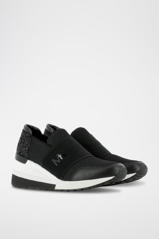 Slip-ons met Sleehak - Zwart