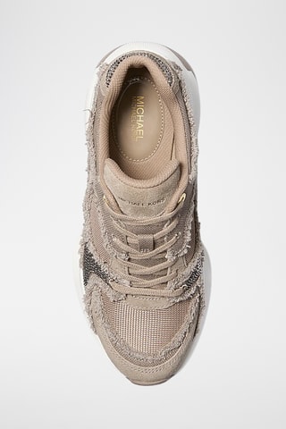 Linnen Wedge Sneakers - Beige