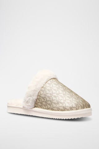 Pantoufles fourrées - Beige