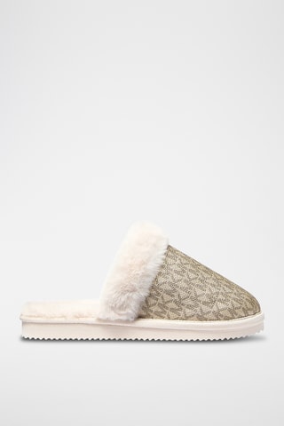Pantoufles fourrées - Beige
