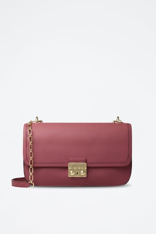 Sac bandoulière en cuir - Bordeaux