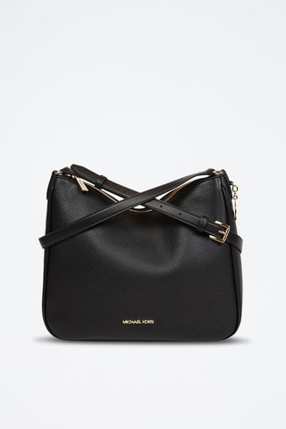 Sac bandoulière en cuir Nayla - Noir