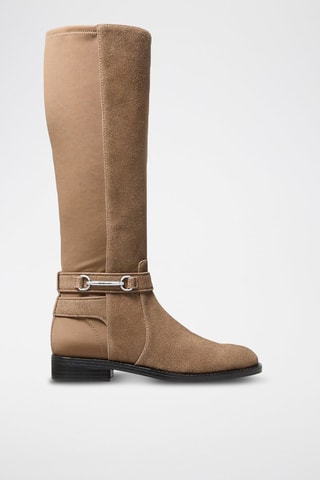 Bottes en nubuck - Beige