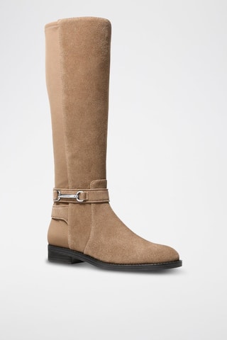 Bottes en nubuck - Beige