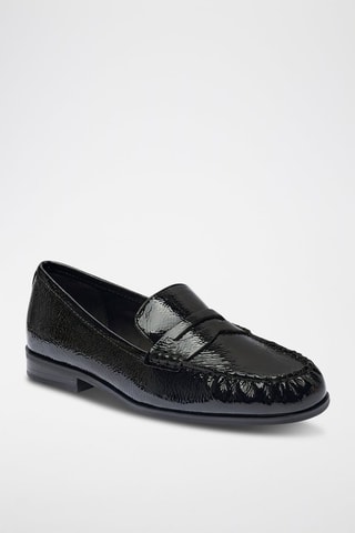 Mocassins en cuir verni - Noir