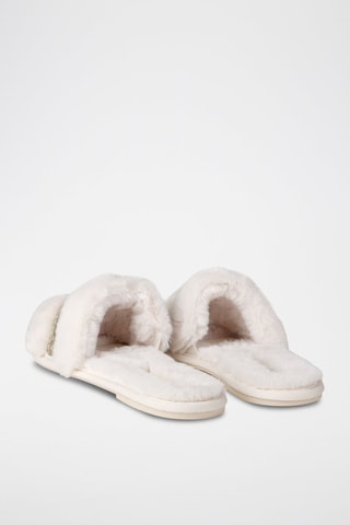 Mules fourrées - Beige