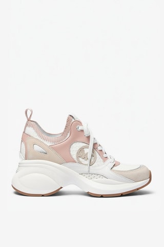 Leren Wedge Sneakers - Roze